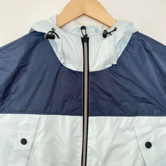 Noize Mens Colorblock Panel Nylon Hoodie Jacket Zip Up Blue M Medium - Picture 4 of 9
